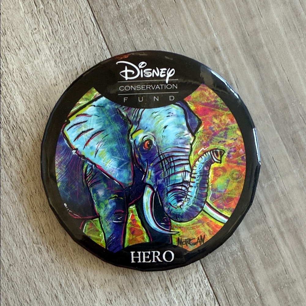 Disney conservation fund hero elephant button